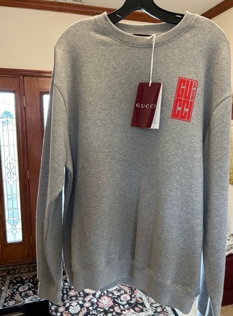 Men's Gucci jersey cotton, archival inspired sweatshirt size large made Italy